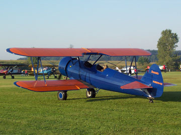 Blue and Orange Stearman